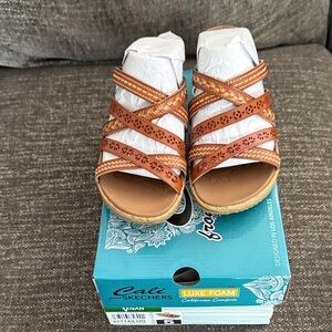 Skechers Tan Strappy Sandals